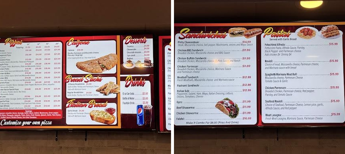 Sofie's Pita Menu